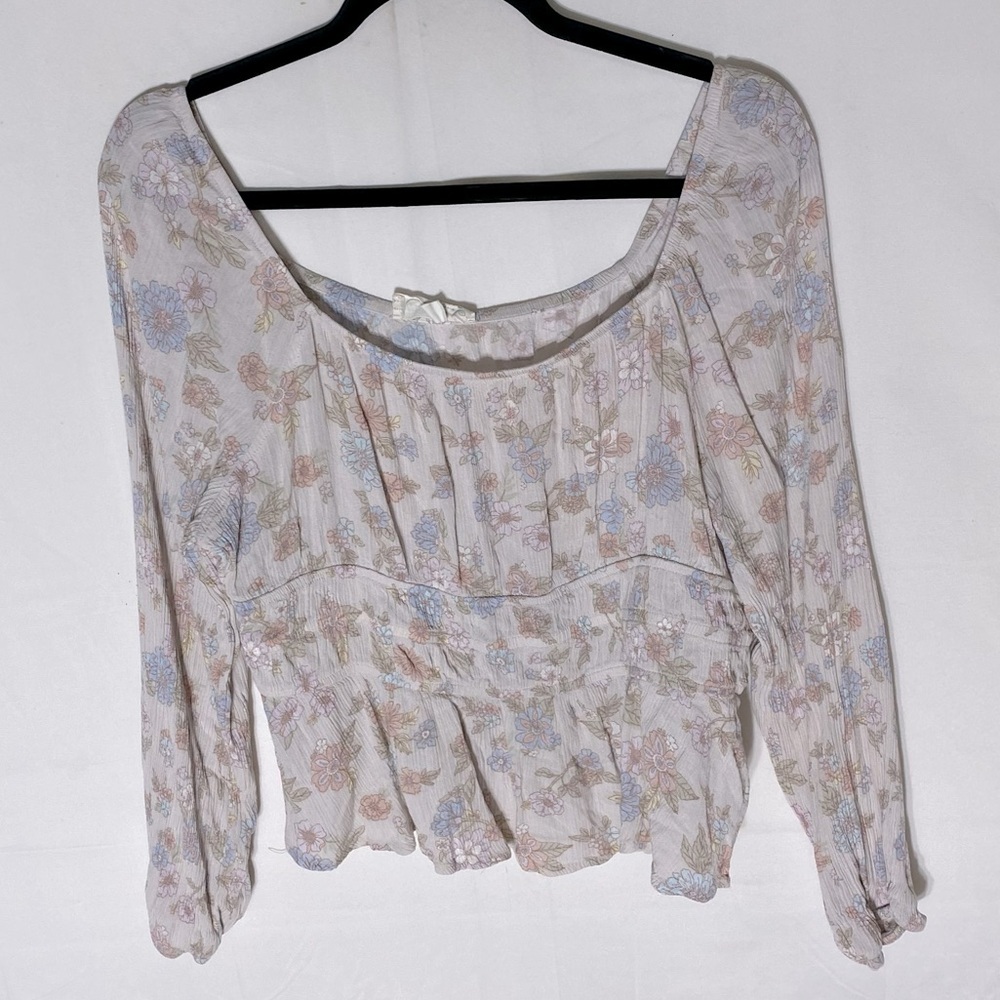 Wild Skye Floral Print Off Shoulder Boho Blouse Top XXL